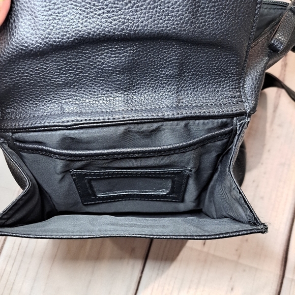 Giani Bernini Pebble Black Leather Hobo Chain Belt Purse - Picture 5 of 11